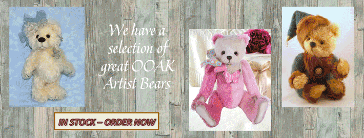 We have a OOAK bears by a variety of different bear artists