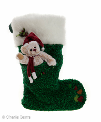 Tree Green Christmas Stocking